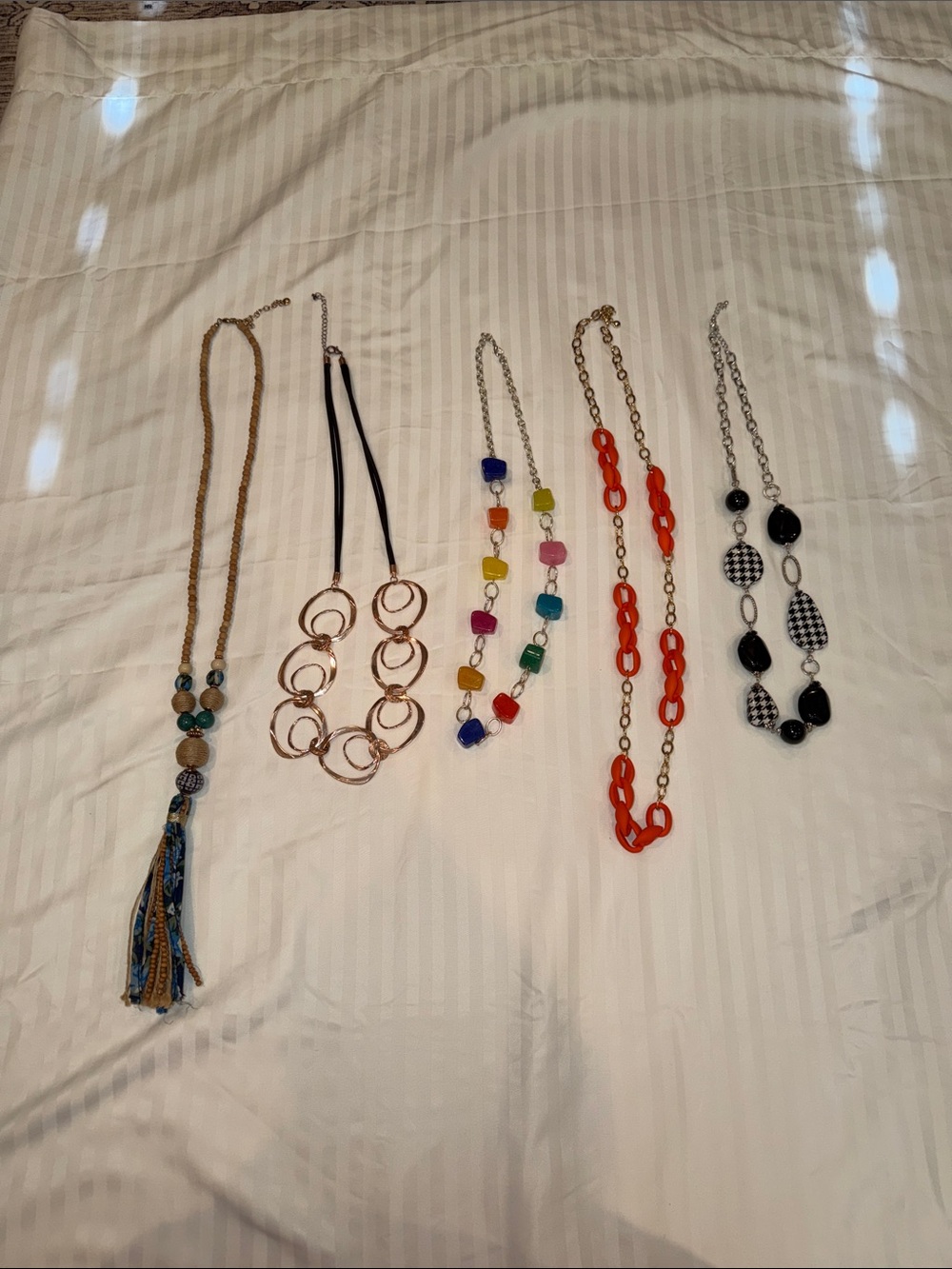 Fashion Jewelry Multicolor, Red & Black Women's Necklace Set